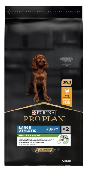 Каталог Сухой корм для щенков крупных пород Pro Plan HEALTHY START Large Athletic Puppy (курица) для собак
