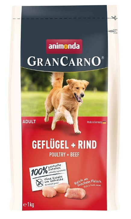 Каталог Сухой корм для собак Animonda GranCarno Adult (домашняя птица, говядина) для собак