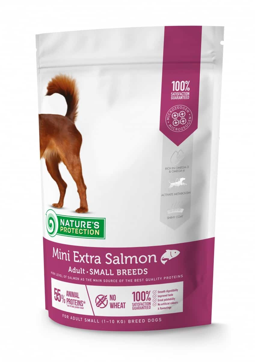 Каталог Сухой корм для собак Natures Protection MINI EXTRA SALMON (лосось) для собак