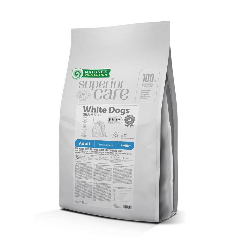 Сухой корм для собак мелких пород с белой шерстью Nature's Protection White Dog GF Herring (сельдь) 