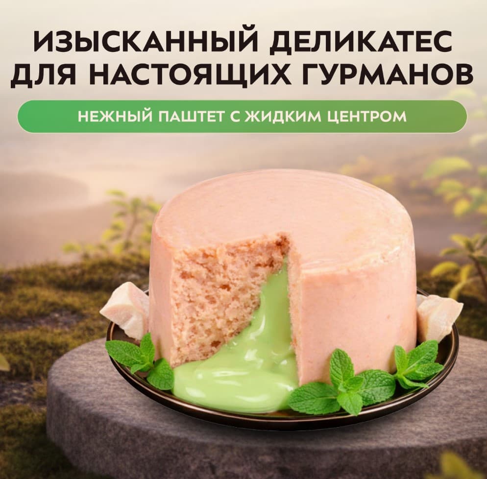 Влажный корм для кошек Мнямс Деликатес Фондан Adult Cat (курица, кошачья мята)