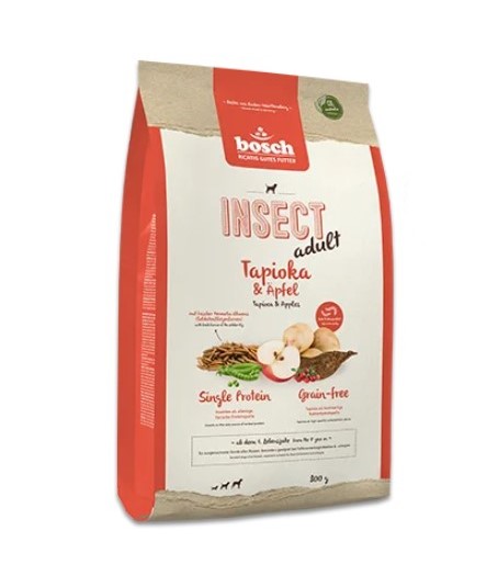 Каталог Сухой корм для собак Bosch Insect Adult (тапиока, яблоко) для собак