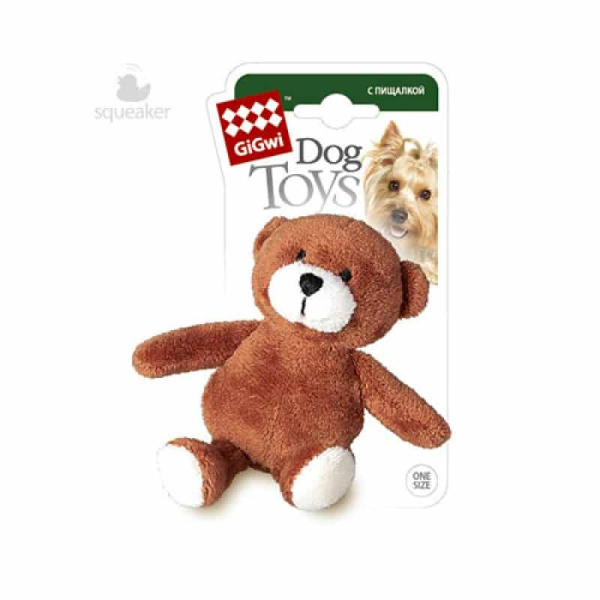 Игрушка для собак "PUFFER ZOO Медведь с пищалкой" "GiGwi" 26 см (75500)