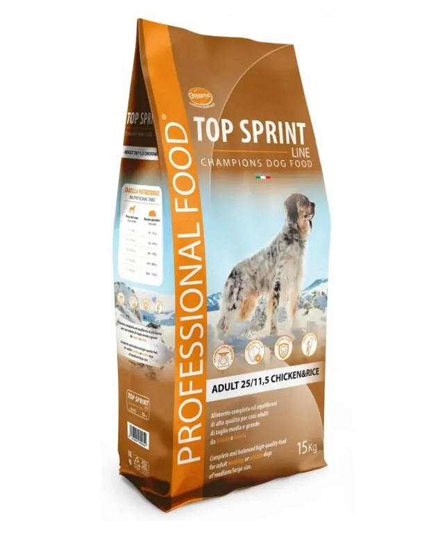 Каталог Сухой корм для собак крупных и средних пород Cennamo Top Sprint Adult Maxi/Medium Dog (курица, рис) для собак