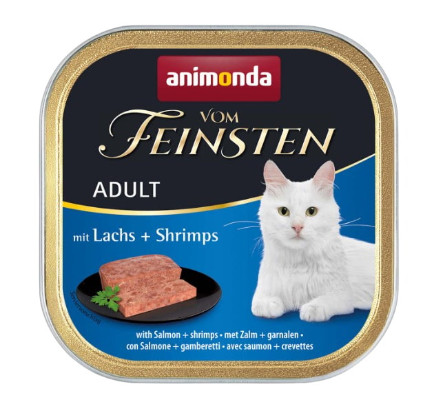 Рацион для кота Влажный корм для кошек Animonda Vom Feinsten Classic (лосось, креветки) 100 гр