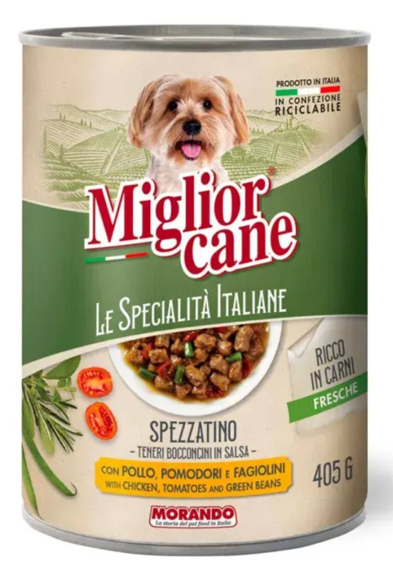 Консервы для собак Miglior Cane Le Specialità Italiane Adult Dog (курица, помидоры, фасоль)