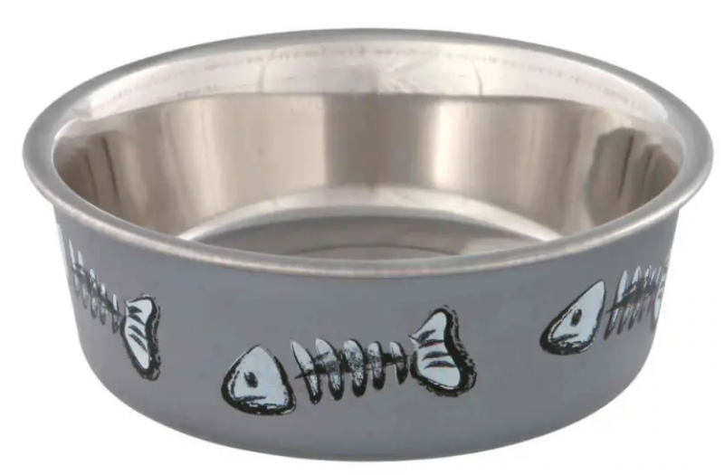 Миска металлическая для кошек 0.25 л/диам.12 см (25270)