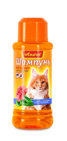 Шампунь для кошек антипаразитарный с маслом пальмарозы "Amstrel"