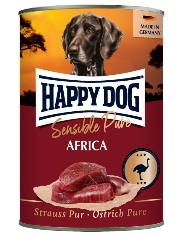 Влажный корм для собак Happy Dog Sensible Pure Africa (страус)