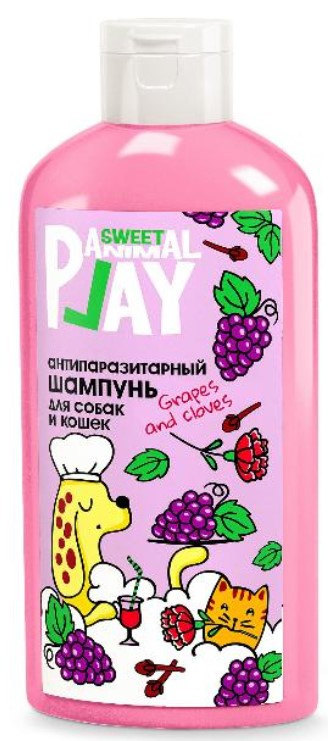 Шампунь для отпугивания насекомых от собак и кошек Animal Play Sweet (виноград, гвоздика)
