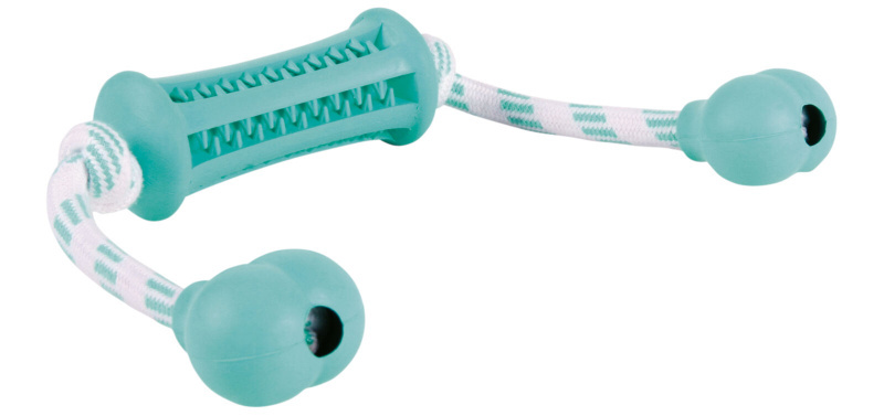 Игрушка для собак TRIXIE "DENTAfun Stick with Rope" со вкусом мяты каучук