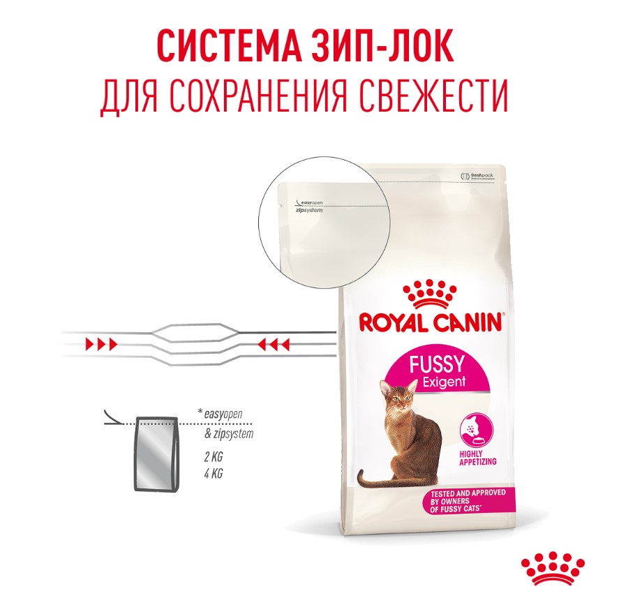 Корм сухой для привередливых кошек Royal Canin Fussy