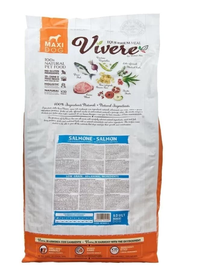 Рацион для собак крупных пород Vivere Dog Adult Maxi (лосось)