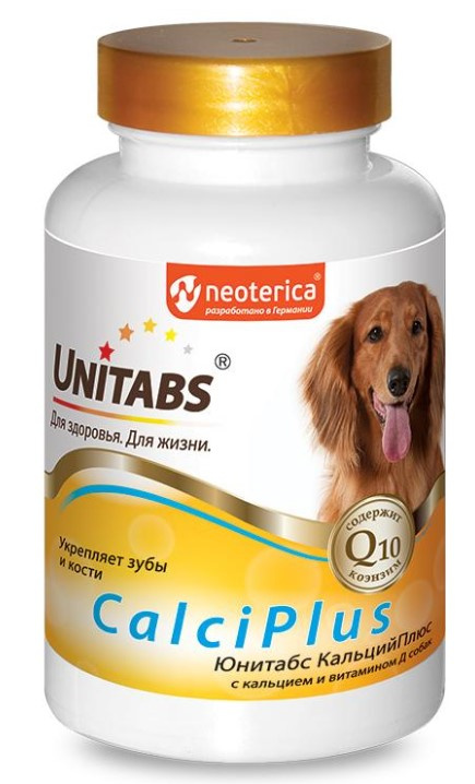 Кормовая добавка для собак Neoterica Unitabs CalciPlus с Q10 