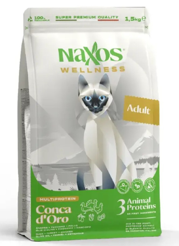 Сухой корм для кошек Adragna Naxos Wellness Adult Cat (утка, курица, индейка)