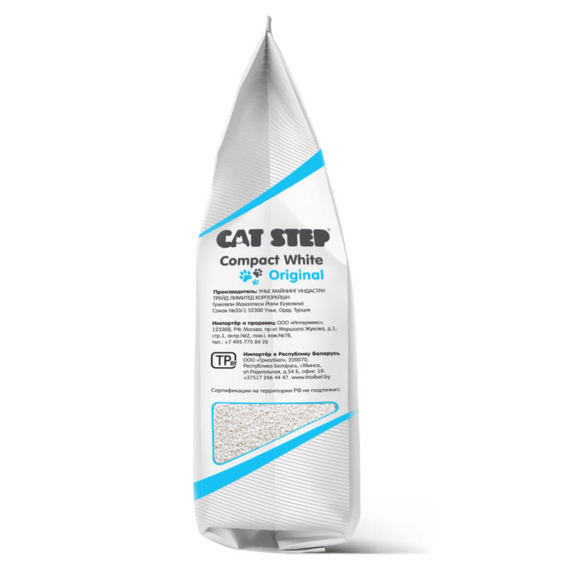 Наполнитель бентонитовый белый CAT STEP Compact White Original