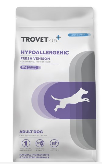 Каталог Сухой корм для собак Trovet Plus Hypoallergenic Vet Diet Adult (оленина) для собак
