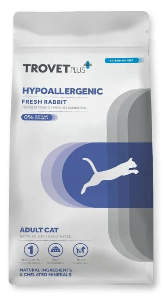 Сухой корм для кошек Trovet Plus Hypoallergenic Sterilised Vet Diet Adult (кролик)