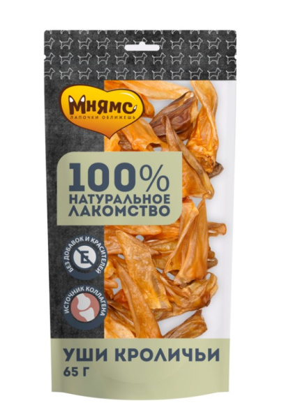 Мнямс лакомство для собак Уши кроличьи