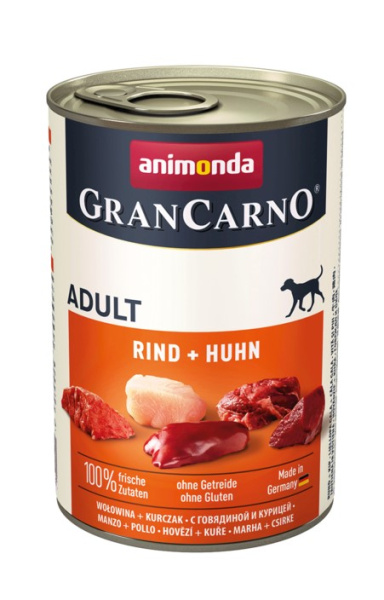 Пресервы для собак Консервы для собак Animonda Gran Carno Fleisch Adult (говядина, курица)