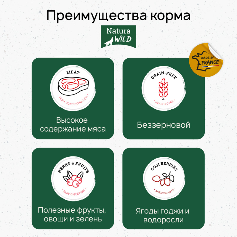 Еда для щенка Natura Wild Puppy Little Creek (лосось, тунец, индейкой)