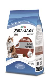 Сухой корм для кошек Unica Classe Adult Sterilized Luxury Hairball (Ягненок)