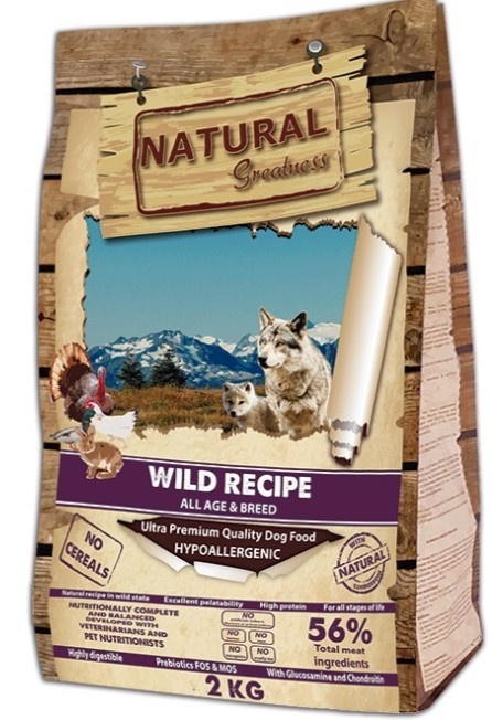 Сухой корм для собак Natural Greatness Wild Recipe All Age (утка, индейка, кролик, курица)