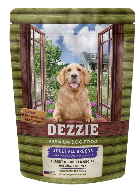 Каталог Сухой корм для собак DEZZIE Adult Dog All Breeds (индейка,курица) для собак