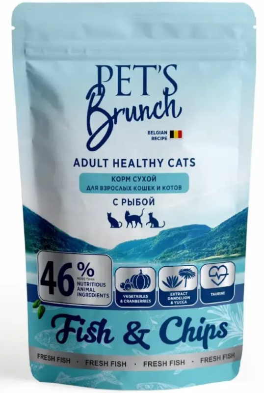 Сухой корм для кошек Pet's Brunch Adult Healthy Cats (рыба)