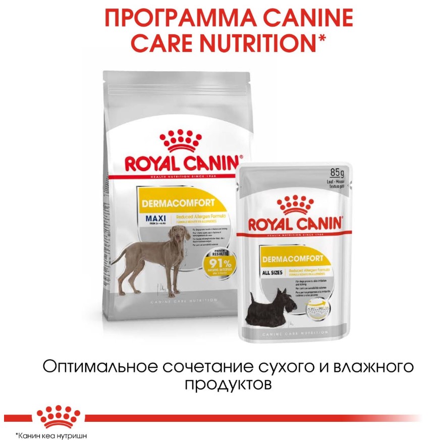 Каталог Сухой корм для собак Royal Canin Maxi Dermacomfort для собак