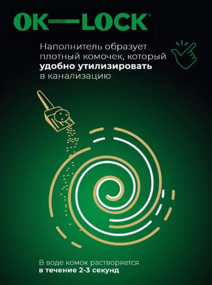 Наполнитель комкующийся растительный Ok-Lock