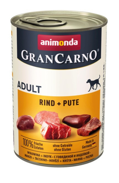 Консервы для собак Animonda Gran Carno Fleisch Adult (говядина, индейка)