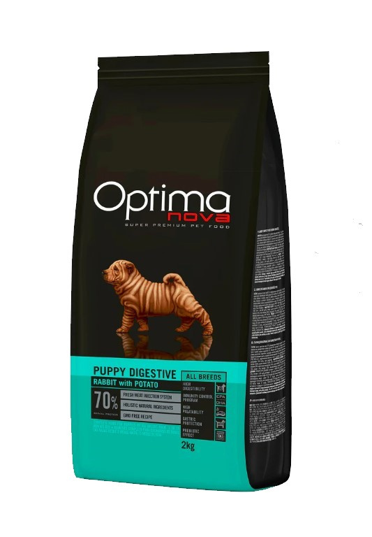 Каталог Сухой корм для щенков OPTIMANOVA Digestive Puppy (кролик, свинина) для собак