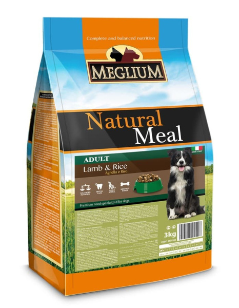 Пища  Сухой корм для собак Meglium Dog Adult Sensible Lamb & Rice (ягненок, рис) для собак