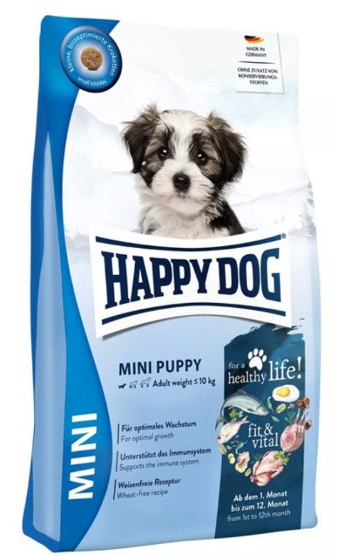Каталог Сухой корм для щенков мелких пород Happy Dog fit & vital Mini Puppy  для собак