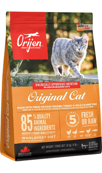 ORIJEN CAT & KITTEN (85/15) лучший сухой корм для кошек с высоким содержанием мяса