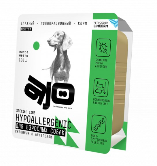 Паштет для собак склонных к аллергиям AJO Dog Hypoallergenic (свинина)