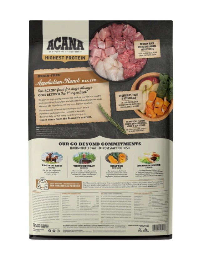 Сухой корм для собак ACANA Dog Ranchlands (Ягнёнок, говядина)