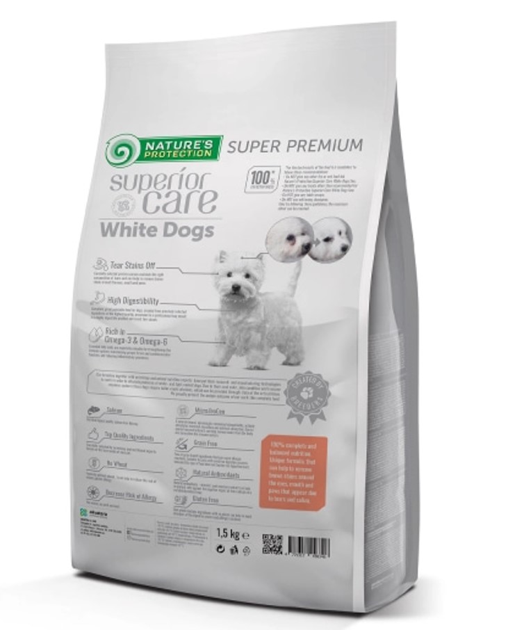Сухой корм для собак мелких пород Nature's Protection SC White Dogs GF Salmon (лосось)