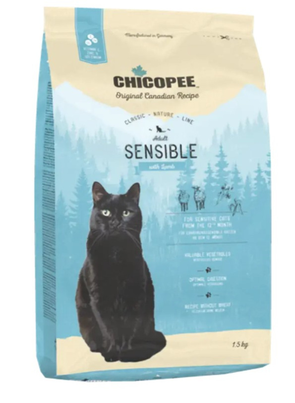 Сухой корм для кошек Chicopee CNL SENSIBLE (гипоаллергенный с ягненком)
