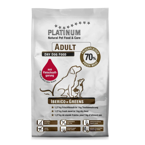 Еда для собак Platinum Adult (иберийская свинина с зеленью)