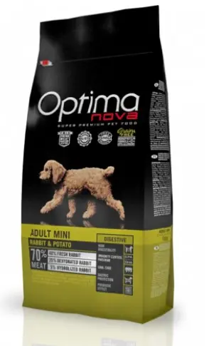Каталог Сухой корм для собак мелких пород Optimanova Adult Mini Rabbit&Potato (проблемы пищеварения) для собак
