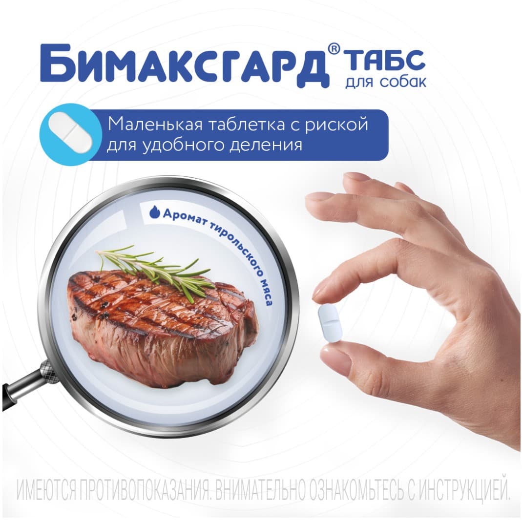 Антигельминтный препарат Бимаксгард ТАБС для собак крупных пород