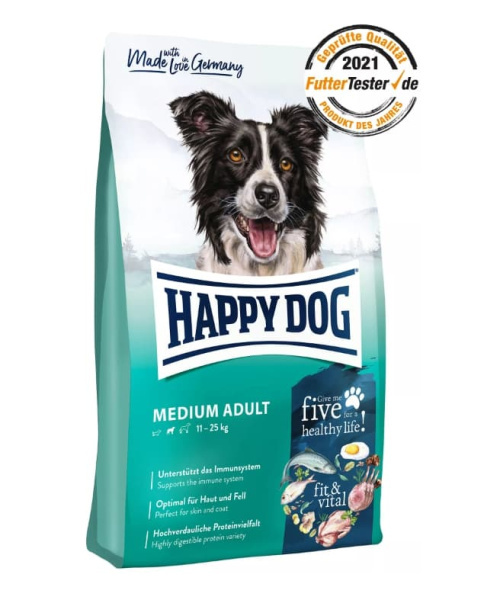 Каталог Сухой корм для собак HAPPY DOG Supreme Fit&Well Medium Adult для собак