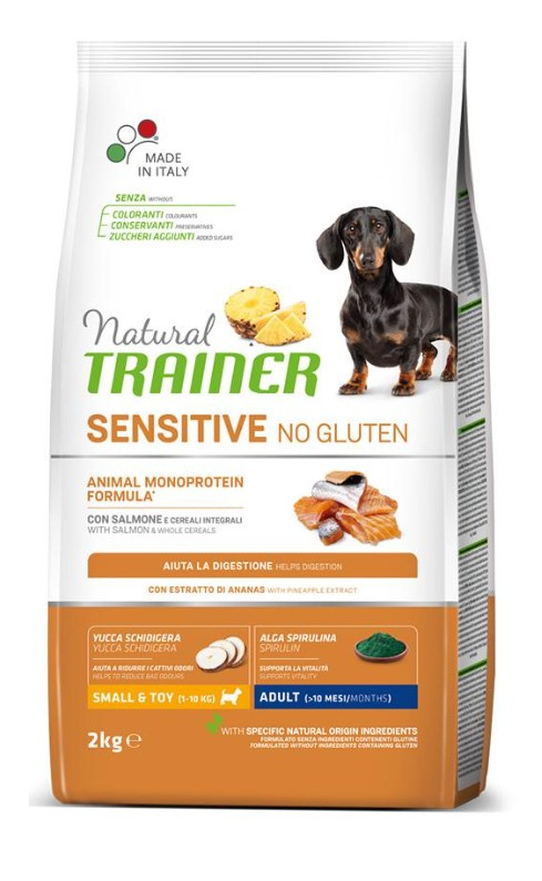 Сухой корм для собак мелких пород Natural Trainer Sensitive No Gluten Small&Toy Adult Dog (лосось