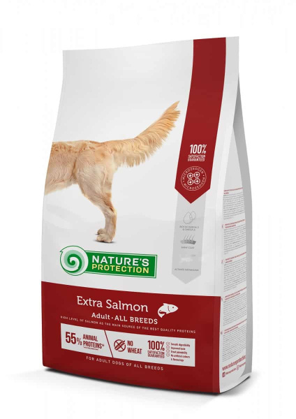 Пища для собак Сухой корм для собак Nature's Protection EXTRA SALMON (чувствительное пищеварение)
