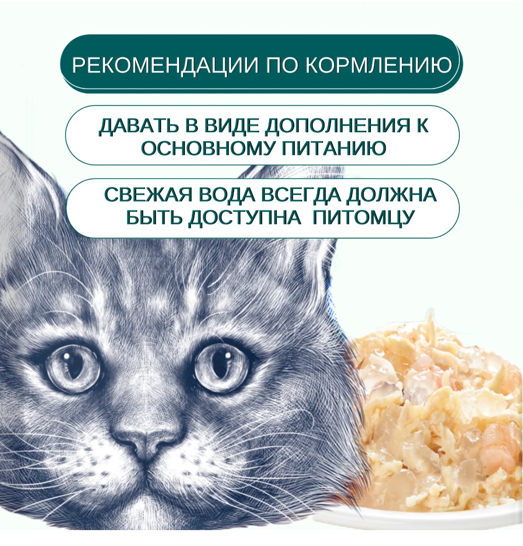 Влажный корм для кошек Wanpy Cat (кусочки курицы, гребешки)