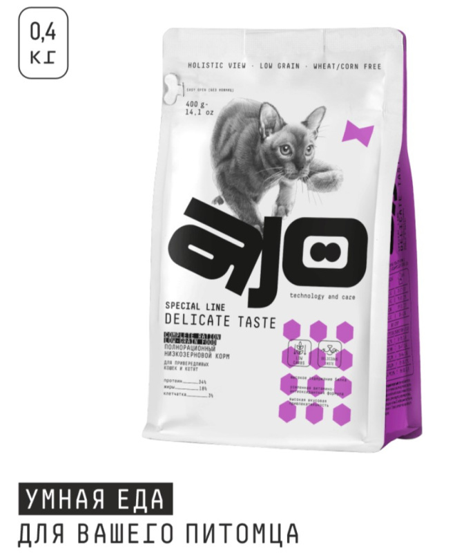 Сухой корм для кошек AJO Special Line Delicate Taste Adult Cat