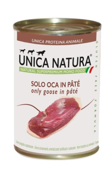 Влажный рацион для собак из гусятины Unica Natura