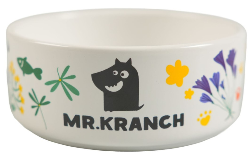 Миска для собак Mr.Kranch керамическая Цветы Прованса 420 мл.